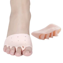 Hallux вальгусные ортопедические скобы для пальца ноги корректор для ухода кость большого пальца ортопедические 1 пара силиконовые пять отверстий дропшиппинг