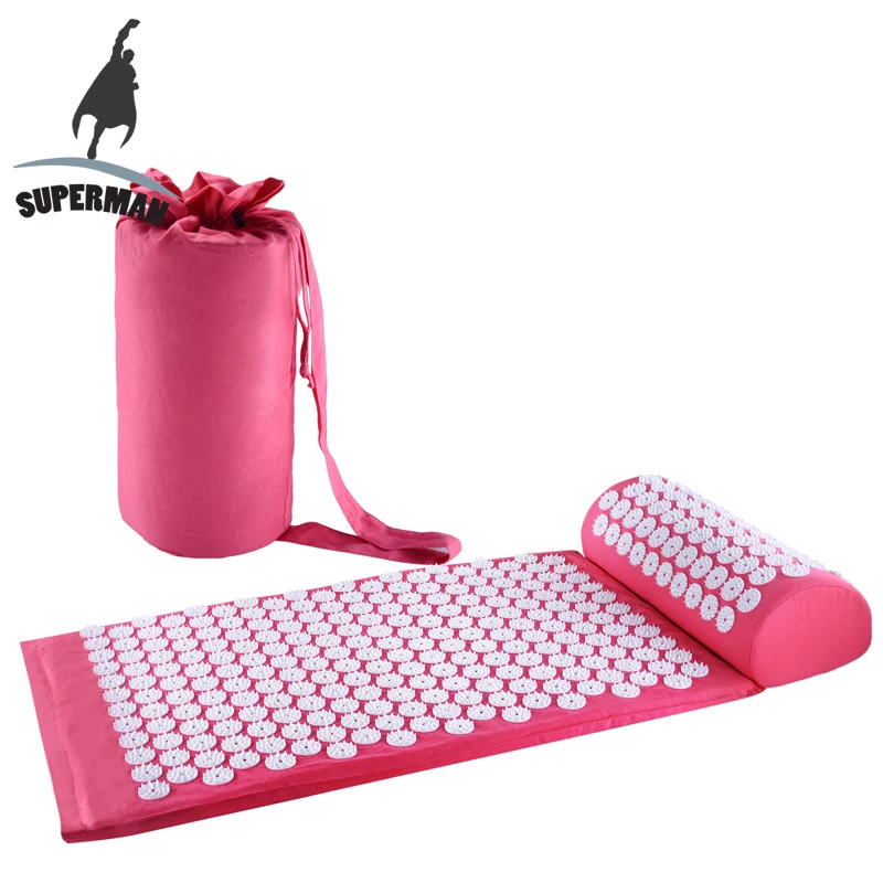 Superman acupuncture massage mat hot yoga set tpe back body fitness cushion machine shakti back pain foot mat Superman acupuncture massage mat hot yoga set tpe back body fitness cushion machine shakti back pain foot mat