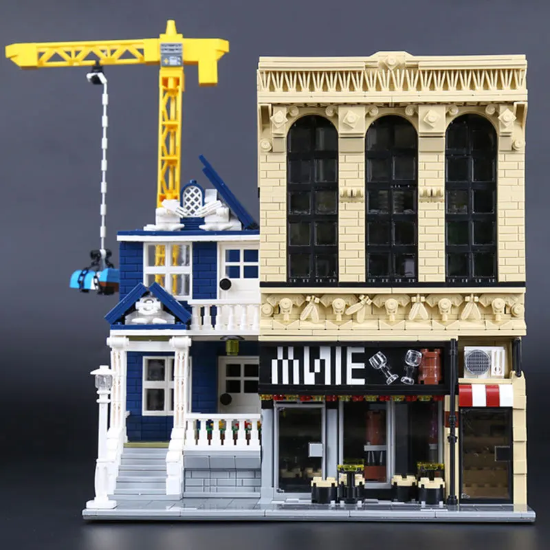 

Lepin 15035 2841Pcs Genuine Creative Streetsight MOC Series The Bars and Financial Companies Set Building Blocks Bricks Toys