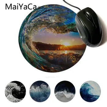 

MaiYaCa Your Own Mats Beach Waves Ocean Sun Gamer Speed Mice Retail Small Rubber Mousepad Computer Game Rubber Round Mouse Pad