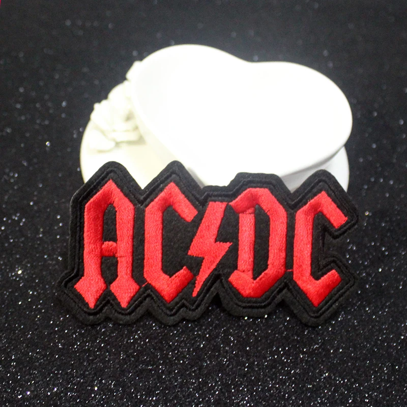 

Pulaqi Rock Badge Stickers Band Patch Embroidered Iron on Patches for Clothing DIY Hippie Letter Patch Decoration Black Badge F