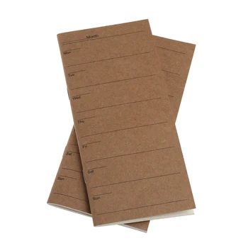 

Kraft Cover Weekly Planner Diary Journal Memo Notebook Note Pad School Office