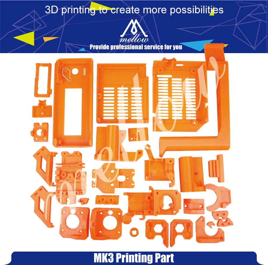 Бесплатная доставка Красочный Prusa MK3 i3 паяльная 3D-принтеры PLA требуется PLA Пластик Запчасти набор печатных Запчасти комплект