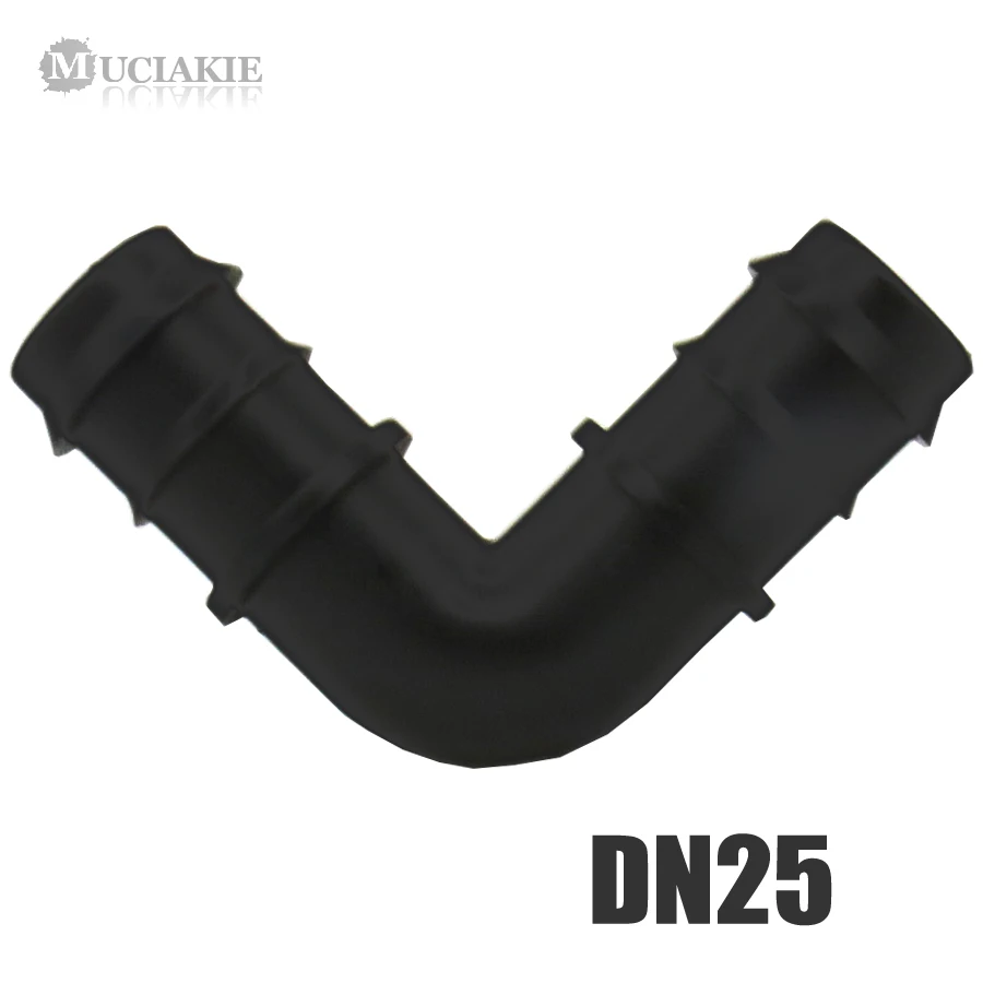 

MUCIAKIE 1PC DN25 Elbow Barb Adapter 90 Degree Water Hose Pipe Connector for Garden Irrigation Hose Repair Joint
