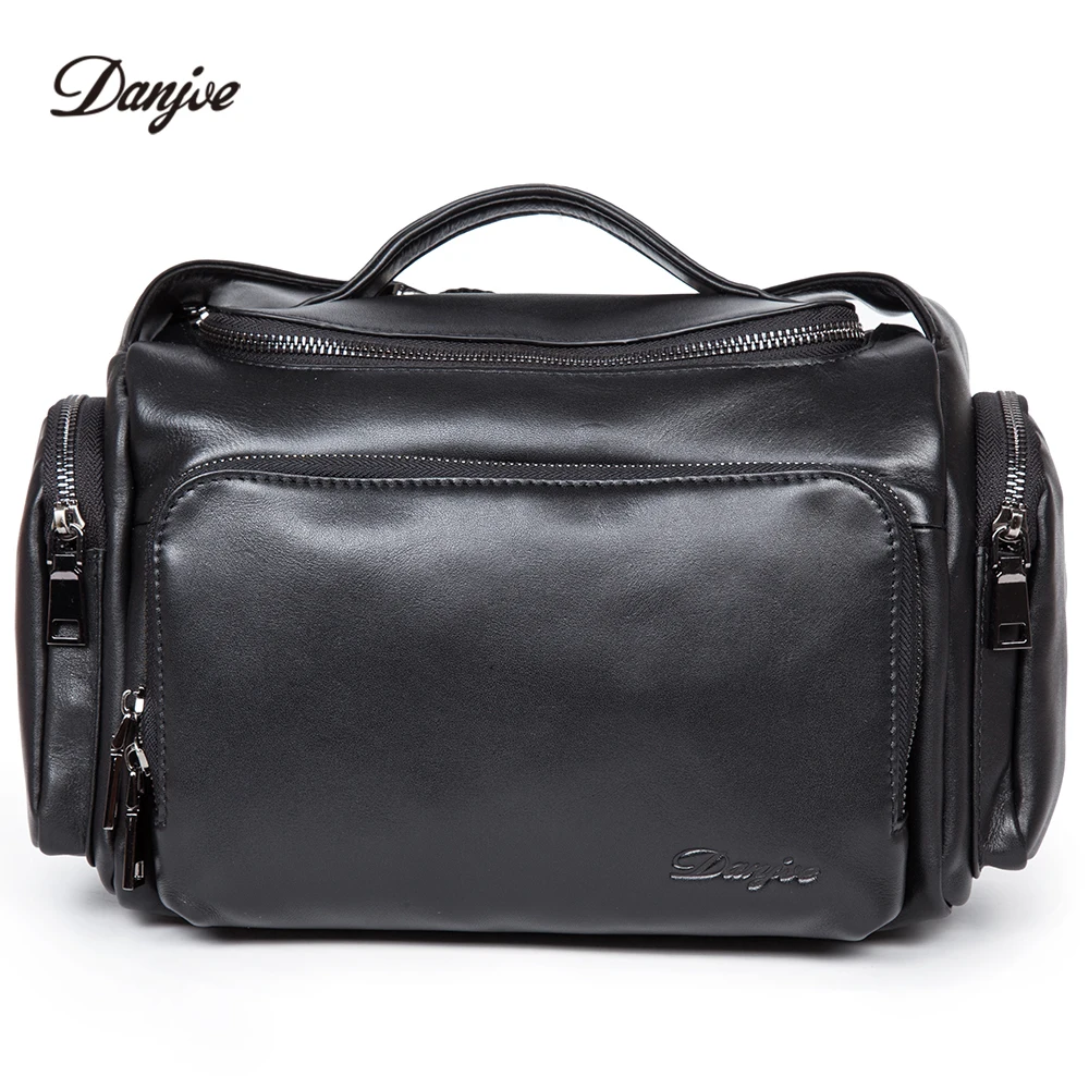 

DANJUE Genuine Leather Mens Shoulder Bag Trendy Travel Messenger Bags Brand Business High Quality Men's Handbag