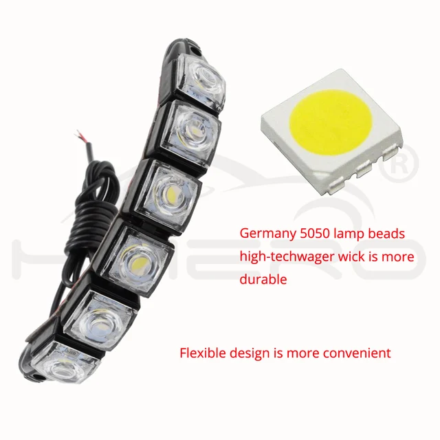 COB DRL Fog Light 6Led 9Led 10Led Flexible Silicone white Daytime Running Lights Auto Led HeadLamp IP67 Waterproof 10w Bright