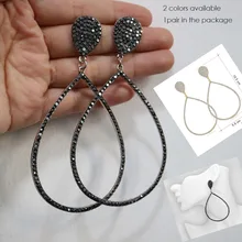 Мода белый или черный круг шпильки геометрической формы серьги кисточкой долго преувеличены серьги для банкетные свадебные серьги