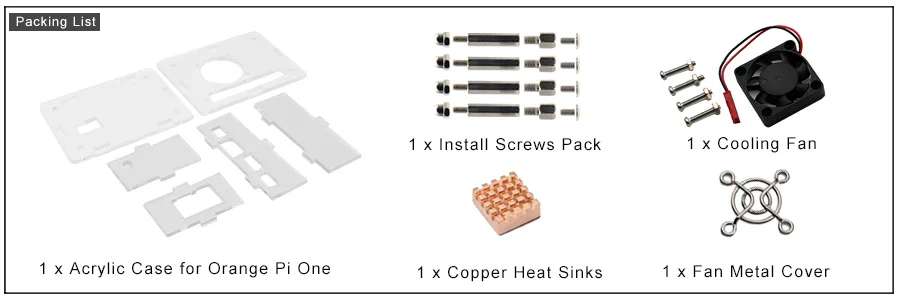 Orange Pi One with fan heatsink kit