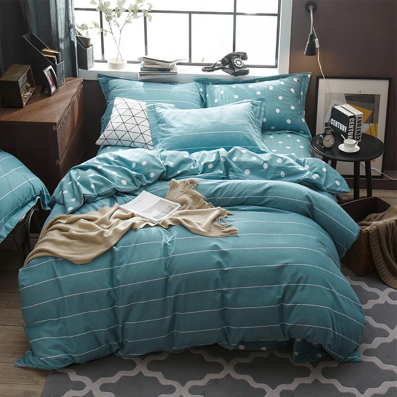 

Cartoon cute animal 3D embroidery duvet cover set bedlinens high quality thick sanding cotton Queen King size bedding sheets