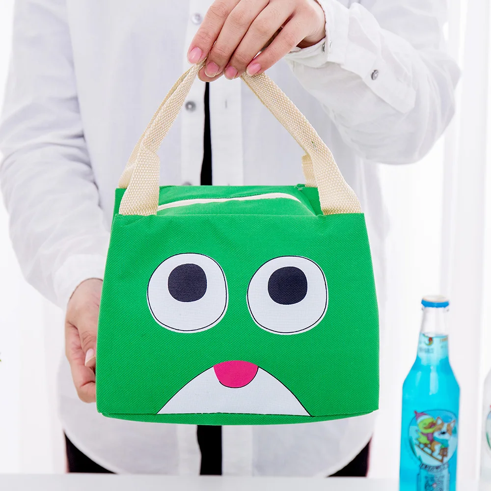С забавными мордашками, Водонепроницаемый Оксфордский Обед сумка Термальность студентов Кулинария для детей; Ланч-бокс спальные мешки теплый кулер сумка-холодильник 1 шт