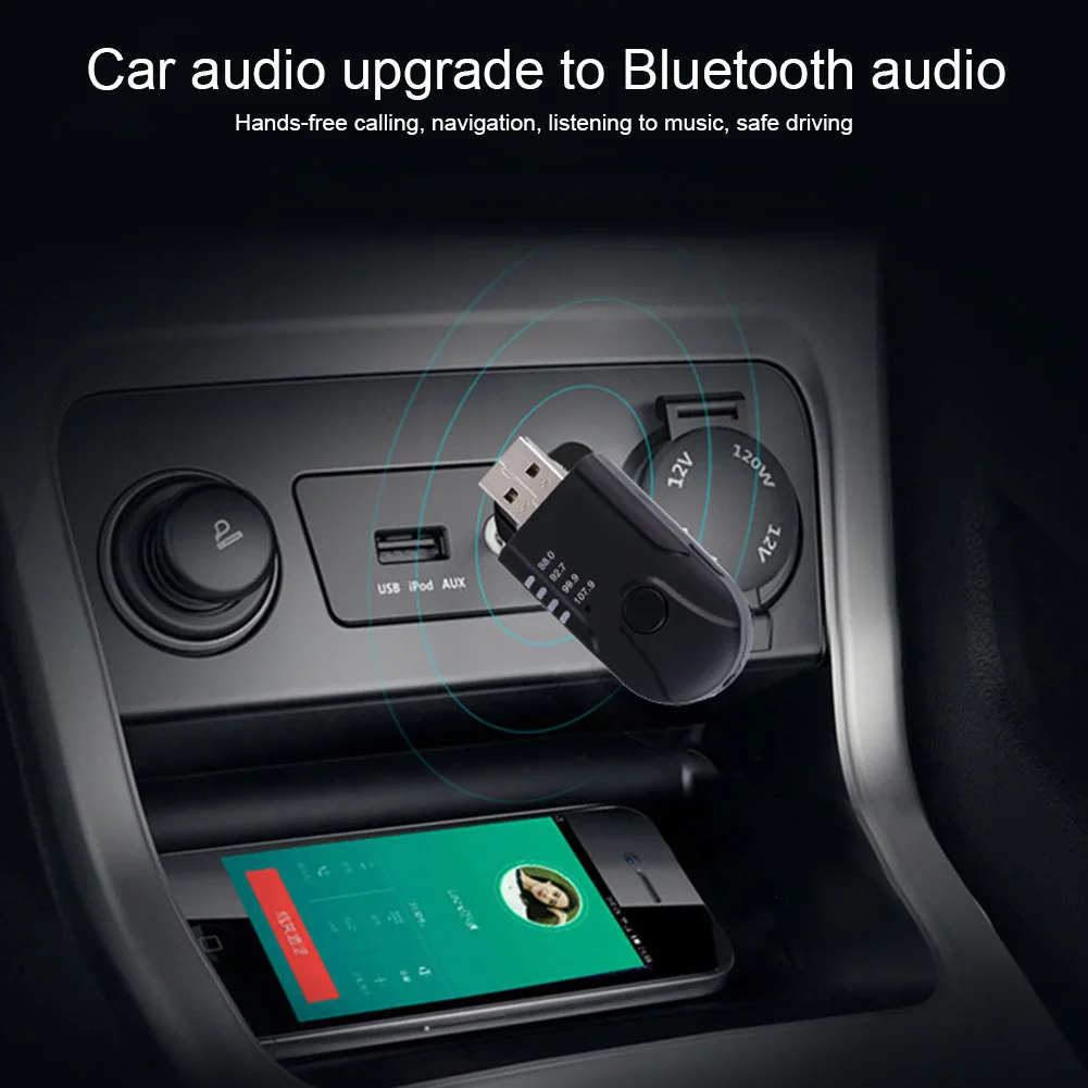 USB Bluetooth автомобильный музыкальный приемник адаптер Suppoprt FM для телефона S288