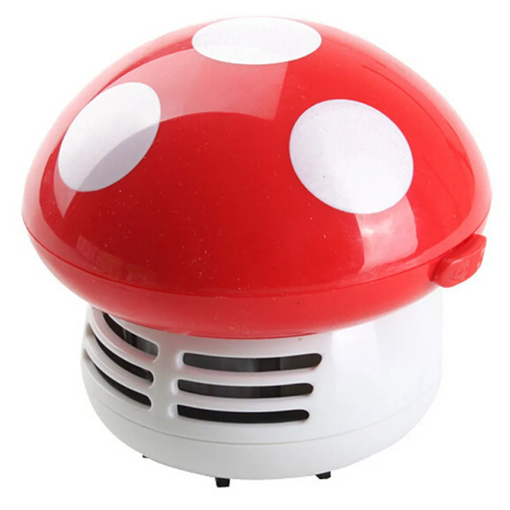 

New Home Handheld Mushroom Shaped Mini Vacuum Cleaner Car Laptop keyboard Desktop Dust cleaner-red