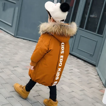 

Children Down & Parkas 3-12 T Winter Kids Outerwear Boys Casual Warm Hooded Jacket for Boys Solid Boys Warm Coats 4 Colors