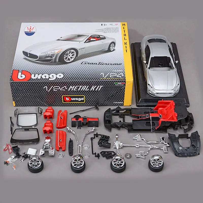 Bburago 1:24 Maserati GT сборка DIY гоночный автомобиль литья под давлением Модель наборы игрушка автомобиль в коробке