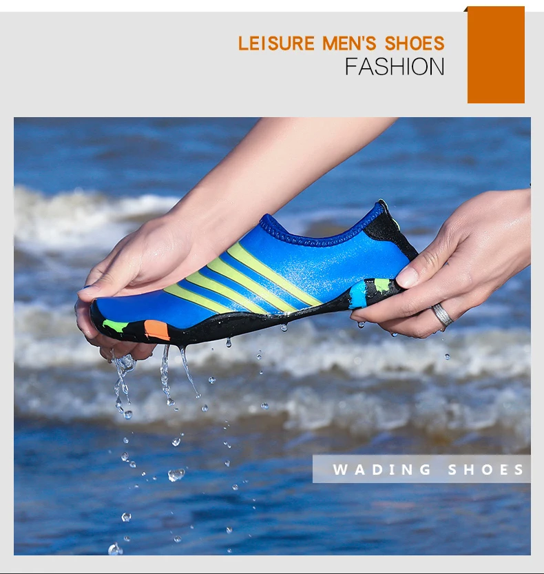 Clorts Summer Beach Shoes Water Shoes Men Mesh Lightweight Aqua Shoes (7)