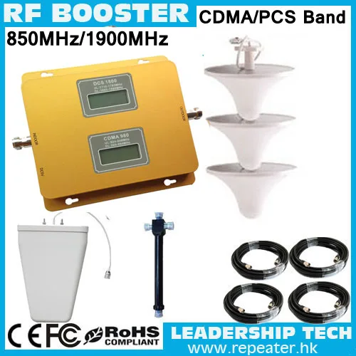 

Wholesale CDMA/PCS 850mhz/1900mhz 3G LCD Display dual band cellular mobile/cell phone signal repeater booster amplifier detecto