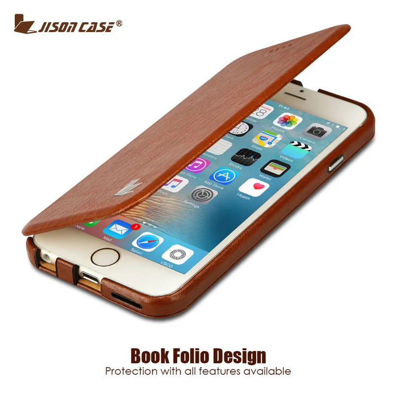 

Jisoncase Flip Phone Case for iPhone 6 Plus 6s PlusCase Luxury PU Leather Fundas Stand Case for iPhone 6 Plus 6s Plus 5.5" Cover