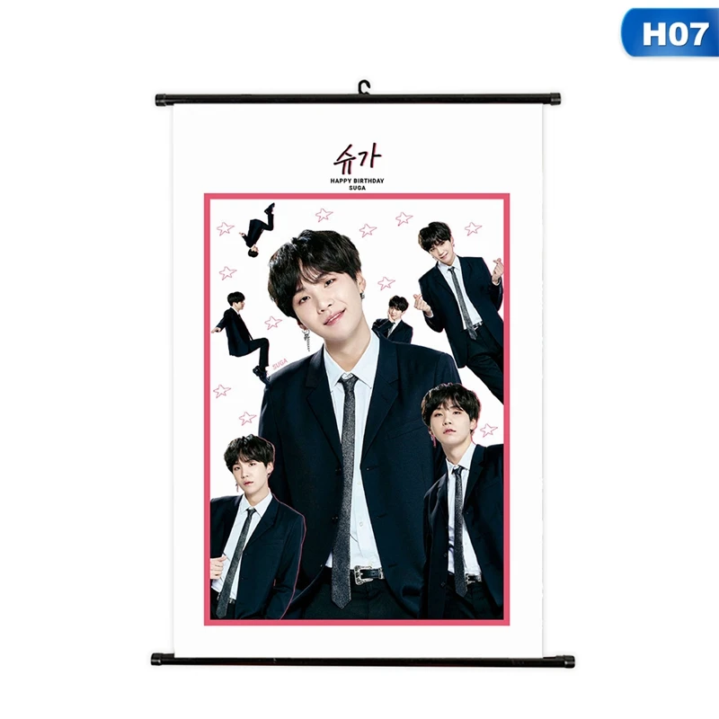 

2019 New Version Bangtan Boys Painting Scrolls Wall Decor Poster Decals Wallpaper Stationery Set