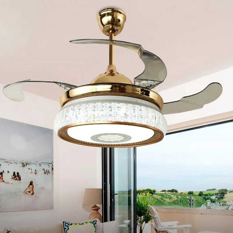 Rgb Music Led Ceiling Lamp Fan Light Bluetooth Control Color