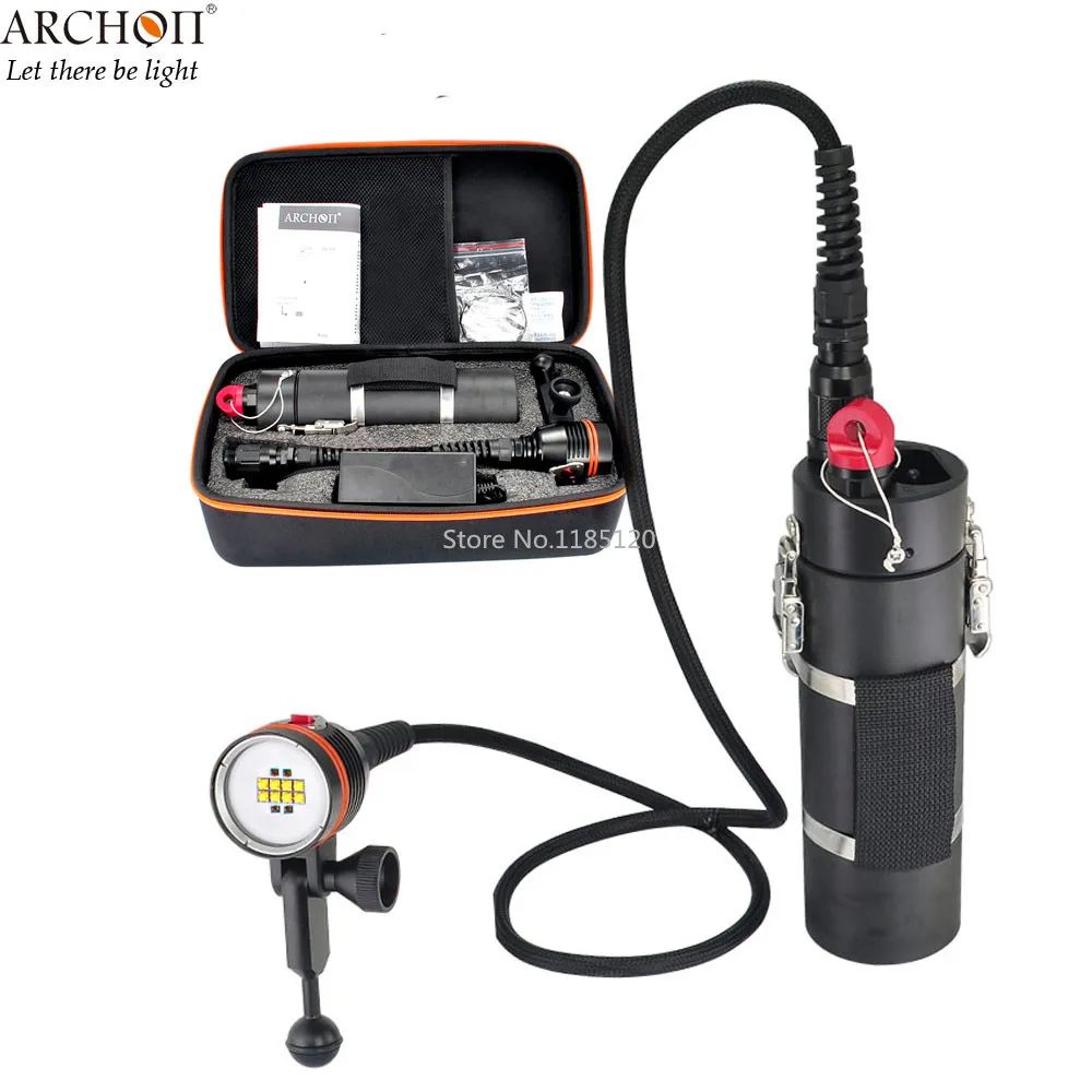Водонепроницаемый подводный светильник ARCHON DH160 WH166 8 * CREE XM L2 U2 макс. 5500 люмен 150