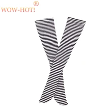 1 3 1 4 SD Bjd Stocking Doll Clothes Fashion Black and White Stripe Socks Elastic