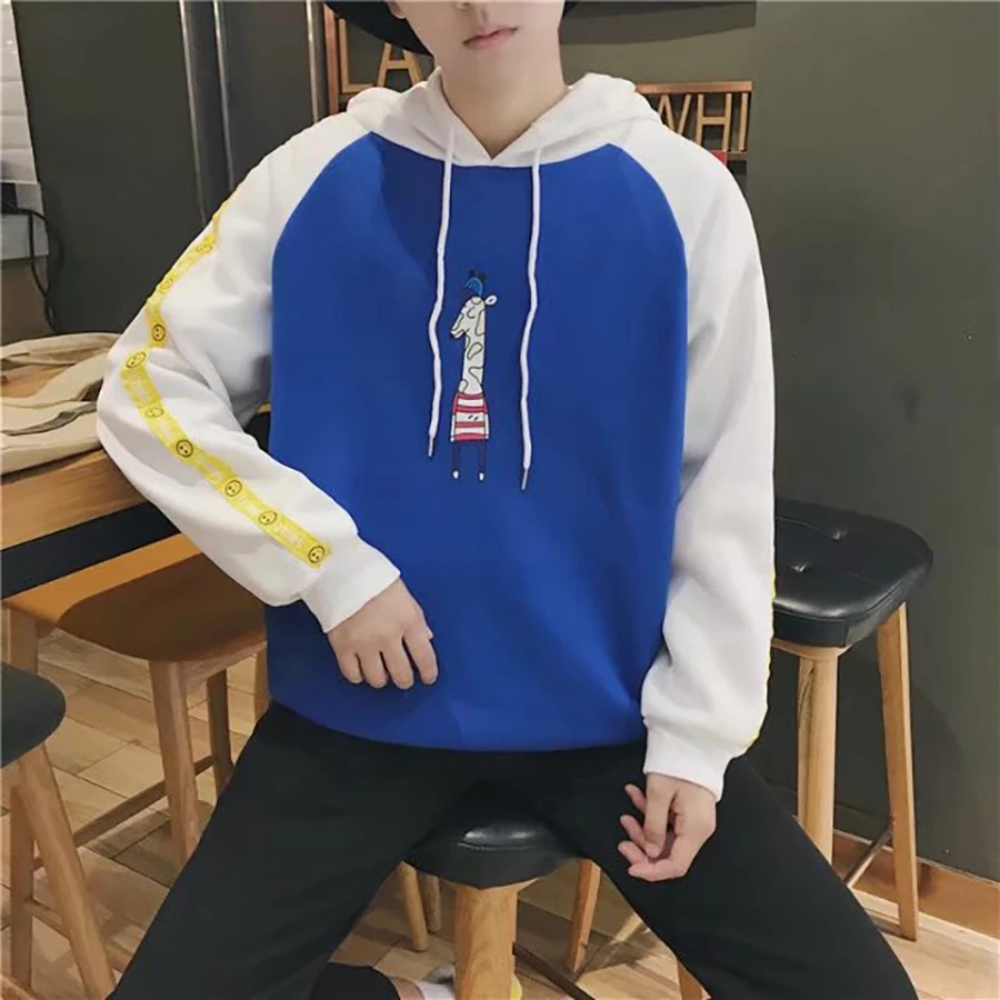 Толстовка мужская Корейская розовая с капюшоном|moletom masculino|fashion hoodie menhoodies men |