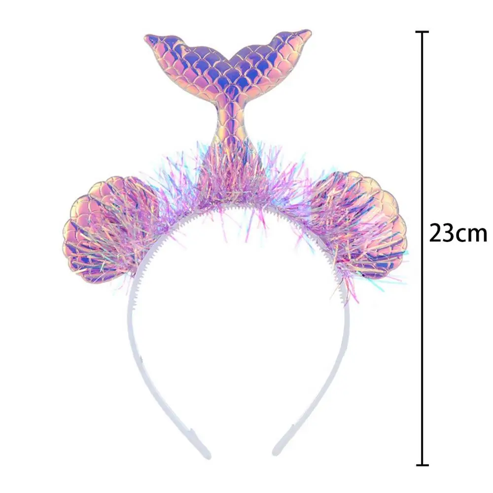 Taoup 1 шт. золотой хвост маленькой русалки головная повязка, аксессуары для волос Русалка Вечерние Декор поставки для ребенка деко день рождения Babyshower - Цвет: Mermaid Headband 1