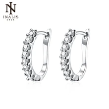 INALIS Zircon Crystals Clip Earrings for Women Gold Silver Color Fashion Jewelry Earring Female Girl Brincos