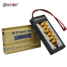 HTRC 80W IMAX B6 V2 Balance Charger with XT60 Parallel Charging Board 2 6s Lipo Charge