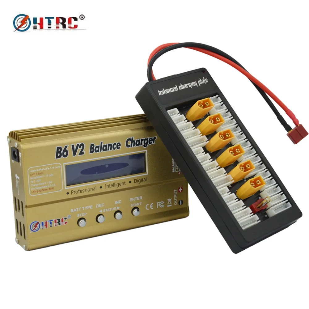 HTRC 80W IMAX B6 V2 + XT60 Parallel Charging Board HTRC 80W IMAX B6 V2 + XT60 Parallel Charging Board