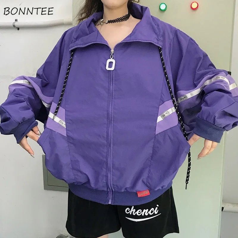 

Jackets Women Casual Loose Sun Protection Clothing Harajuku BF Baseball Uniform Trendy Womens Korean Ulzzang Jacket Pockets Chic