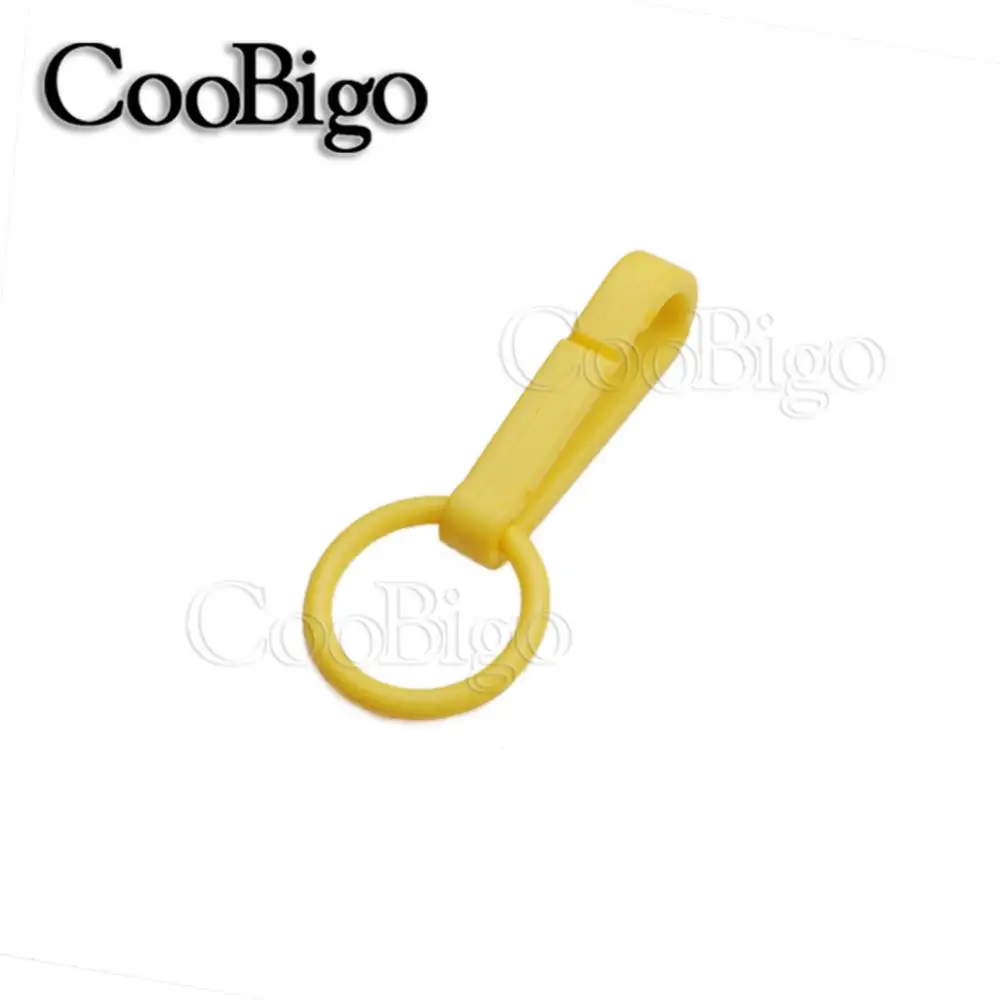 10 шт цветные перчатки крюк пластиковая пряжка, Карабин Крюк с уплотнительным кольцом для сумка для прогулок, рюкзак занавески для душа Запчасти Аксессуары - Цвет: Yellow