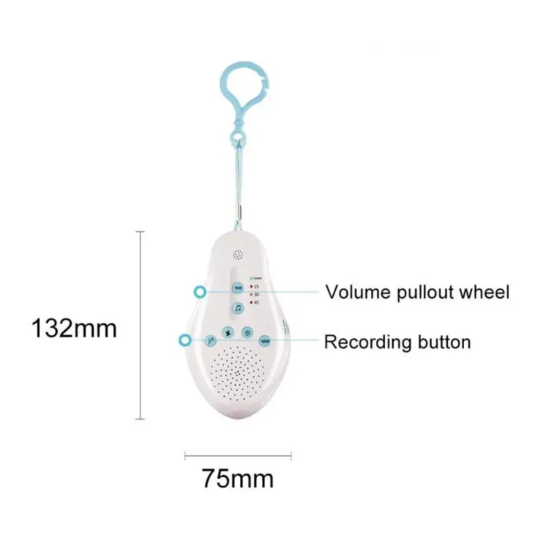 Профессиональная Детская терапия звуковая машина белый шум портативный сон пустышка Релаксация Запись голоса сенсор 8 успокаивающий