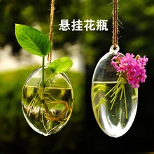 Секторная прозрачная стеклянная ваза подвесная хрустальная ваза сельская ветровая гидропоника украшение дома
