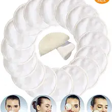 ICosow 16 шт многоразовые бамбуковые подушечки для снятия макияжа, моющиеся очищающие салфетки для лица, удаляющие Макияж для лица