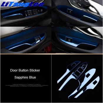 

Litanglee Cigarette lighter Inside Bezel Cover Trim Sticker Blue Stainless Steel Refit For Cadillac ATSL Car Styling