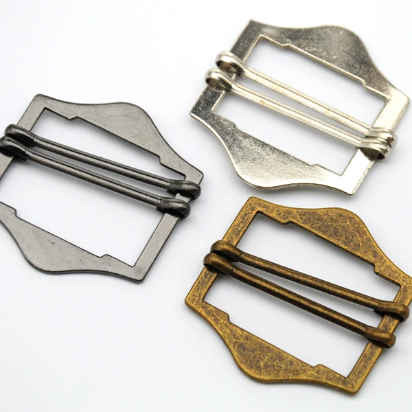 Wholesale Free shipping 45pcs/lot 35mm metal alloy buckle double slide