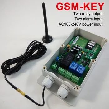 

Free shipping AC type Double relay output GPRS version GSM Gate Door Opener Wireless Door Access Control By Free Call GSM KEY