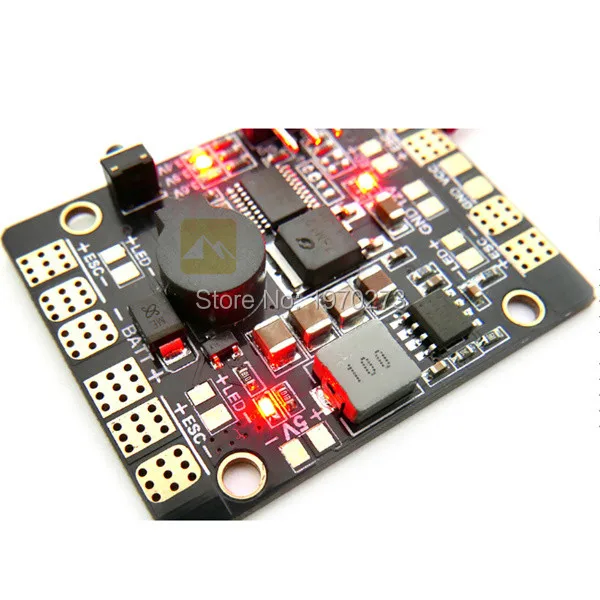 

Matek V3 5in1 Power Distribution Board / PDB Hub With Dual BEC-5V/12V LED Controller Tracker Low Voltage Alarm for FPV