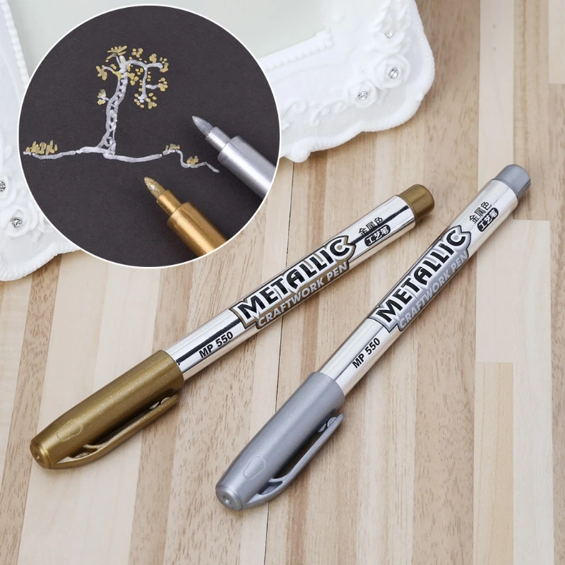 

DIY Metal Waterproof Permanent Paint Marker Pen Student School Supplies 1.5mm