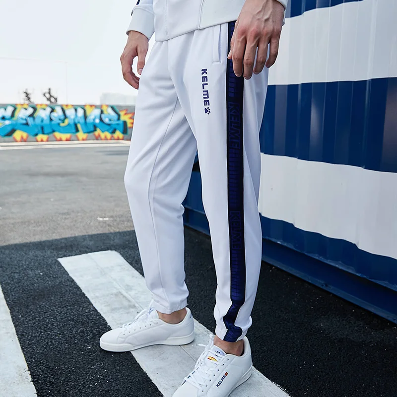 KELME спортивные штаны для бега для мужчин эластичные леггинсы для бега на молнии с карманом спортивные брюки 36831029