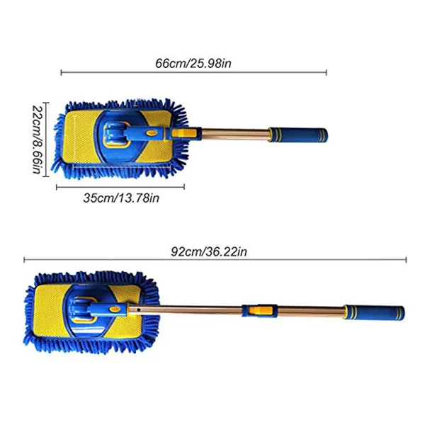Автомобильная щетка для чистки швабра 180 градусов вращающаяся Выдвижная длинная ручная метла мягкая Чистящая щётка для волос