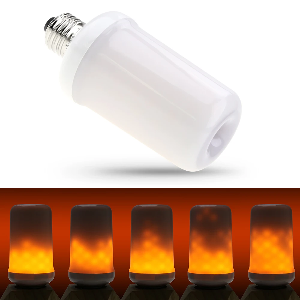 

E26 LED Flame Lamp E27 Candle Bulb E14 Led Flame Effect Corn Light 85-265V Wall Lamp 5W Christmas Decoration Lampada 99leds 2835