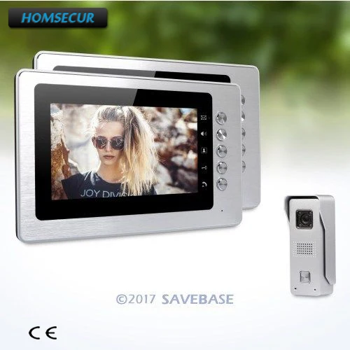 

HOMSECUR 1V2 7inch Wired Door Entry Phone Call System for Home Security for House/ Flat