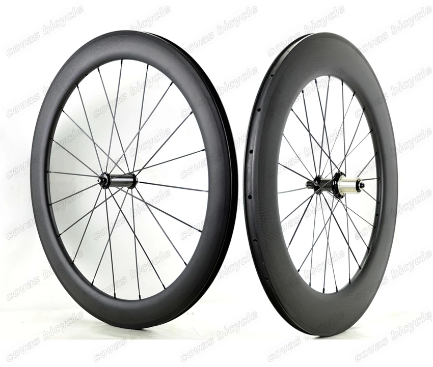 Clearance 700C Front 60mm Rear 88mm depth carbon wheels 25mm width Clincher/Tubular carbon fiber Road bike wheelset with Powerway R36 hub 3