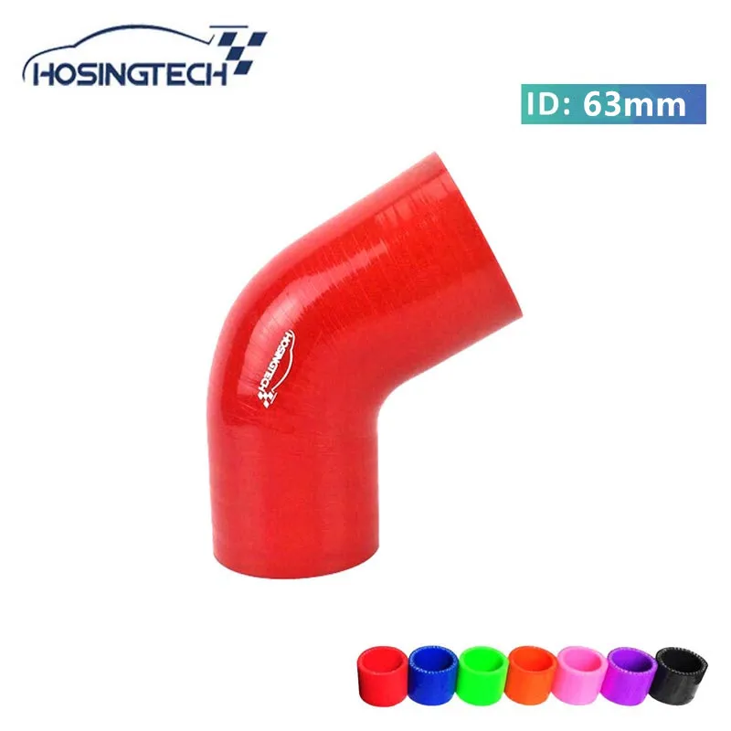 

HOSINGTECH-replacement parts 63mm 2.5" red 60degree air intake silicone pipe