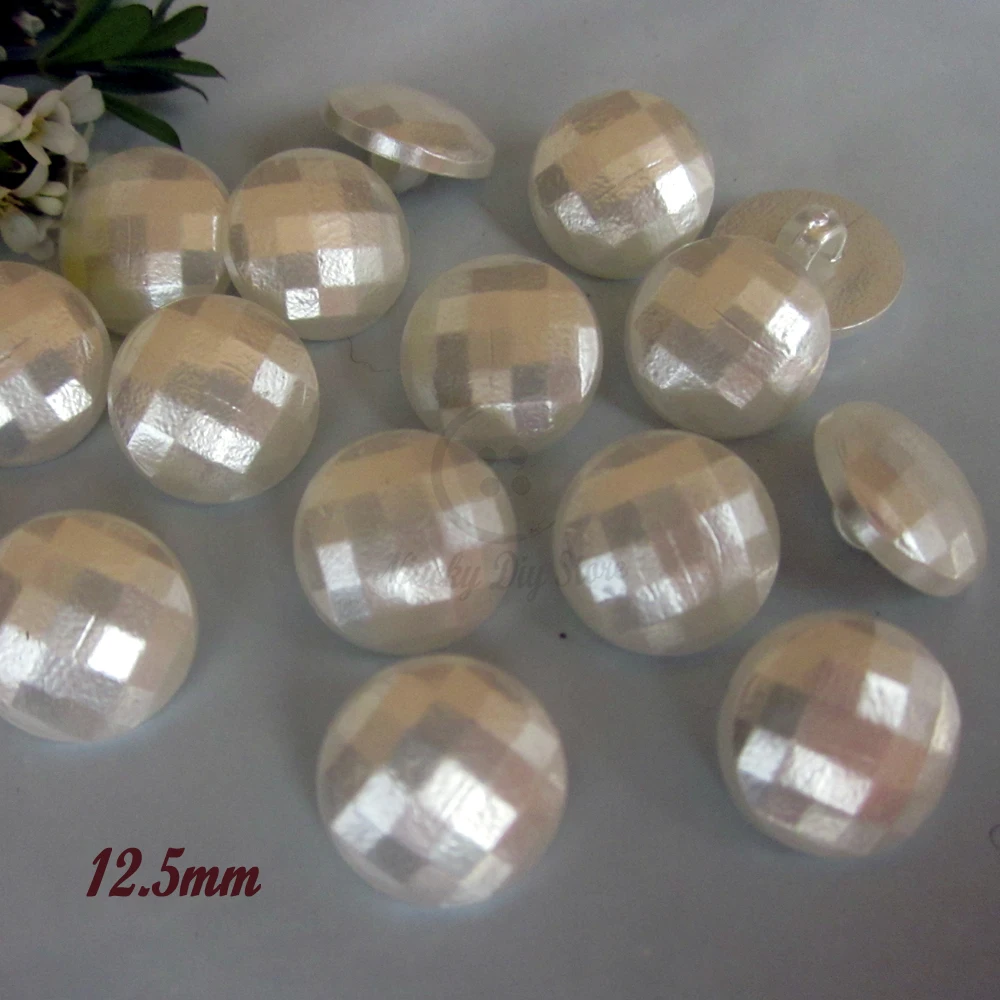 

50pcs 13mm shank square pattern pearl buttons for sewing clothing wedding diy craft decorative accessories sewing supplies