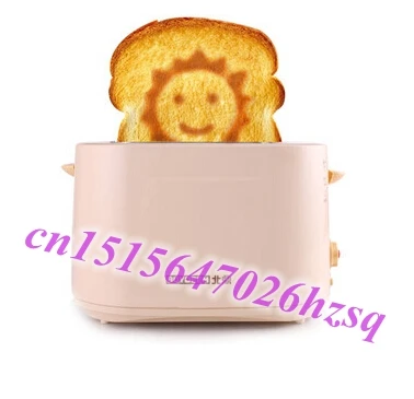 DMWD бытовой автоматический тостер Творческий улыбающийся хлеб - Цвет: Белый