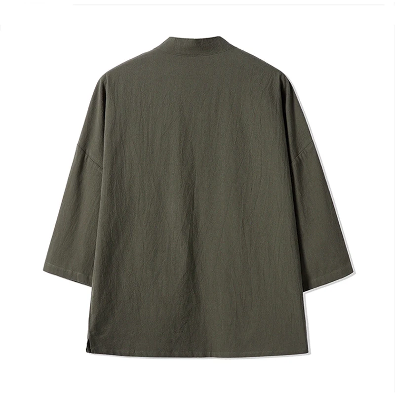 Bumpybeast вышитое японское кимоно Харадзюку льняная 5XL рубашка мужская Swag модные