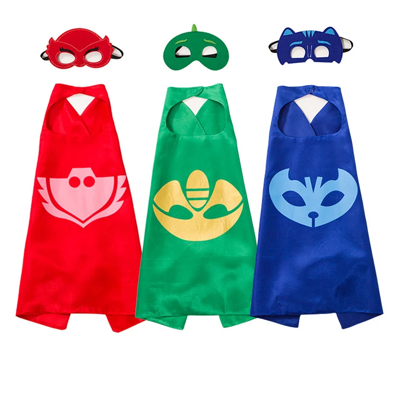 

2pcs/set The Hero Mask Anime Supper Hero Cloak Clothing Cosplay Party Decor Supplies Kids Happy Birthday Children's Day Gift Toy